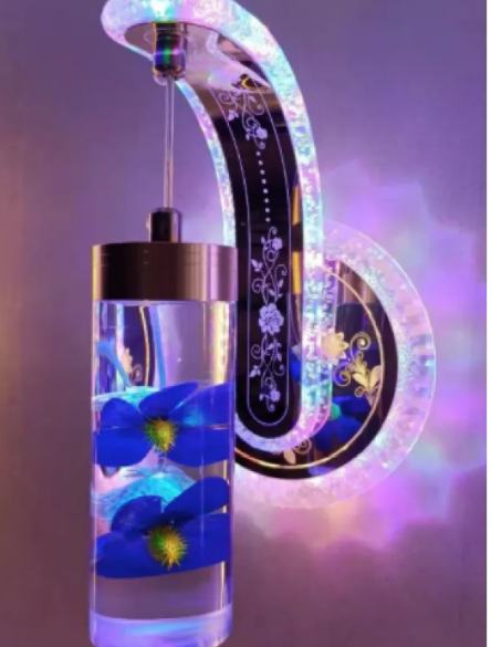 Modern LED Crystal Wall Sconce – Acrylic Ambient Light