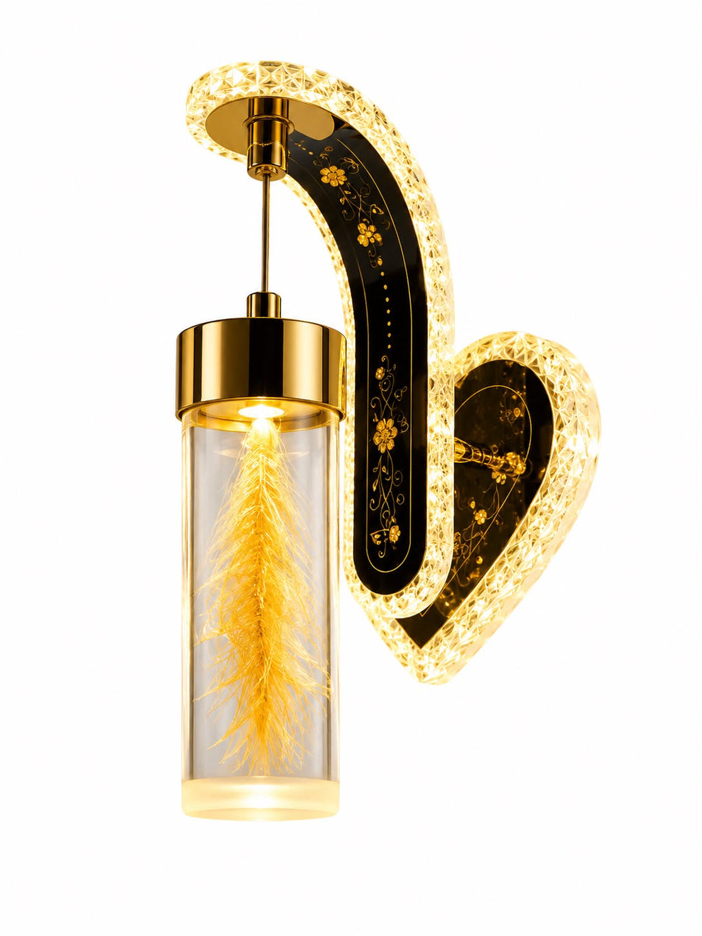 Luxury Crystal LED Wall Sconce – Elegant Ambient Bedroom Light