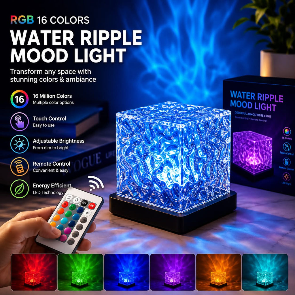 Crystal Water Ripple 16-Color LED Lamb