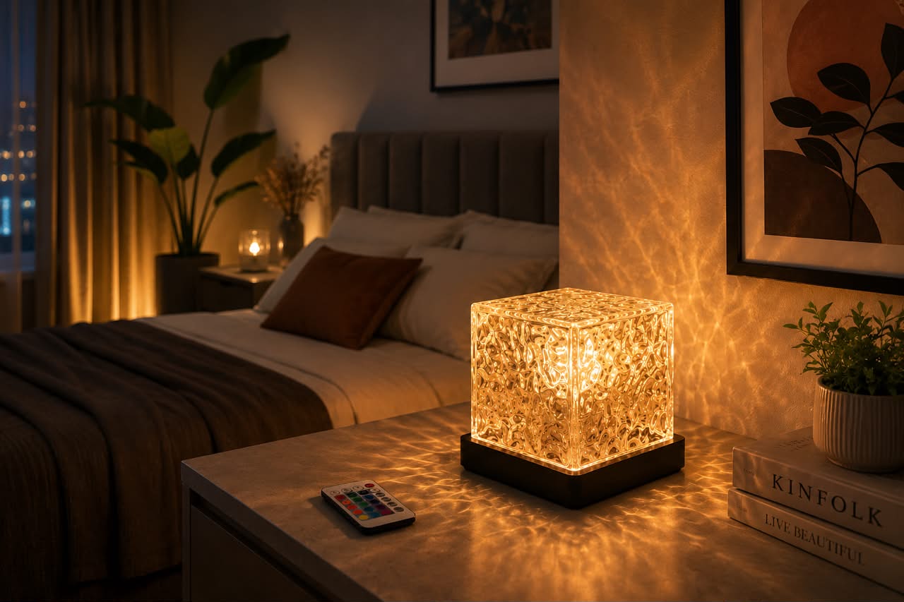 Crystal Water Ripple 16-Color LED Lamb