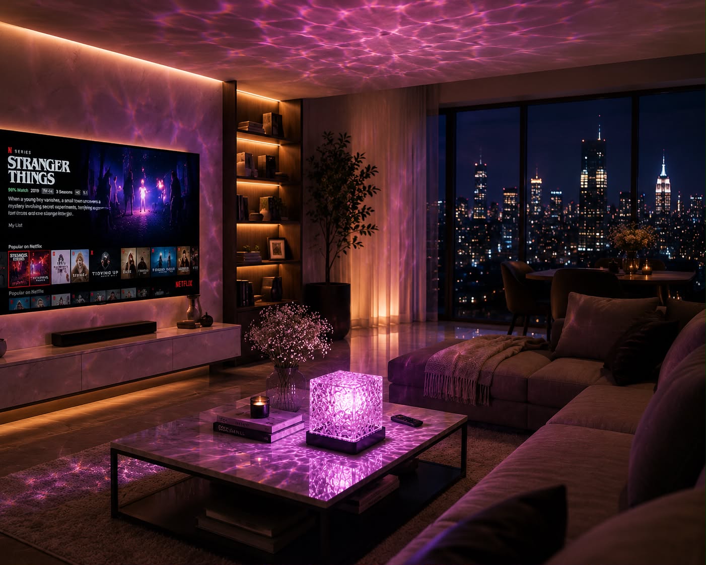 Crystal Water Ripple 16-Color LED Lamb