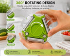 3-in-1 Rotating Trio Peeler – Peeler, Julienne, Grater