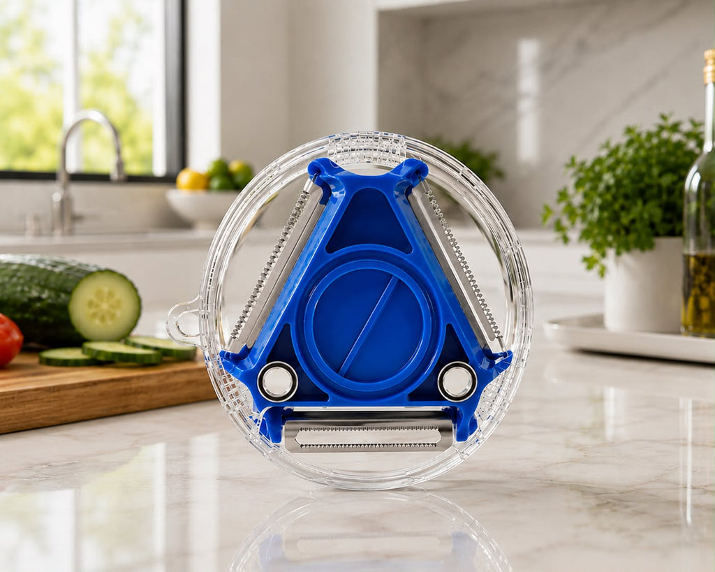 3-in-1 Rotating Trio Peeler – Peeler, Julienne, Grater