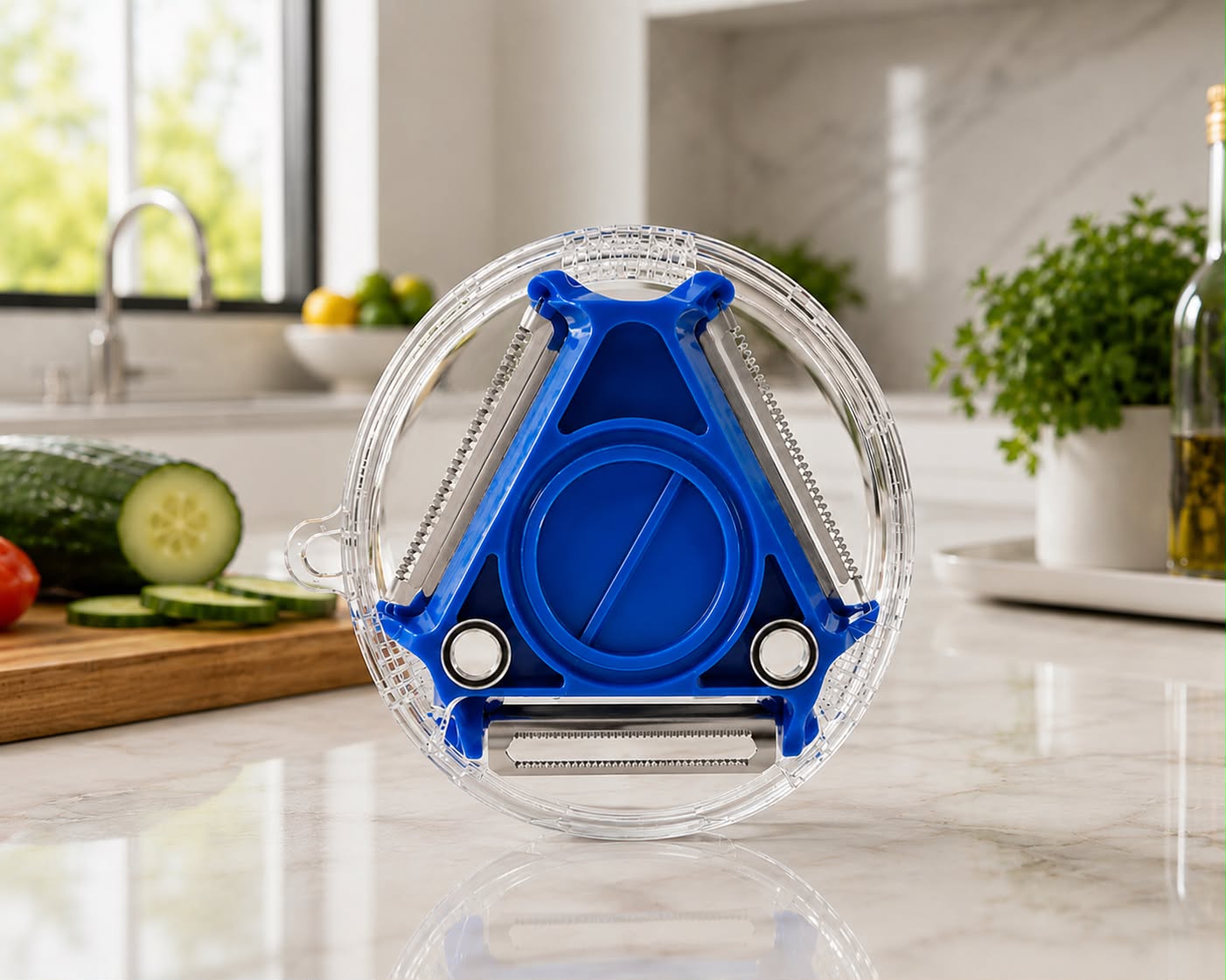 3-in-1 Rotating Trio Peeler – Peeler, Julienne, Grater