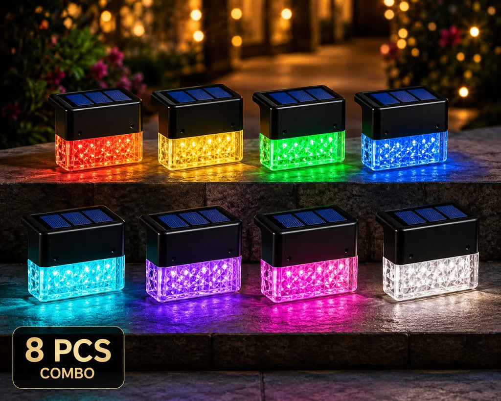 Solar RGB Fence & Step Light – Waterproof Outdoor LED