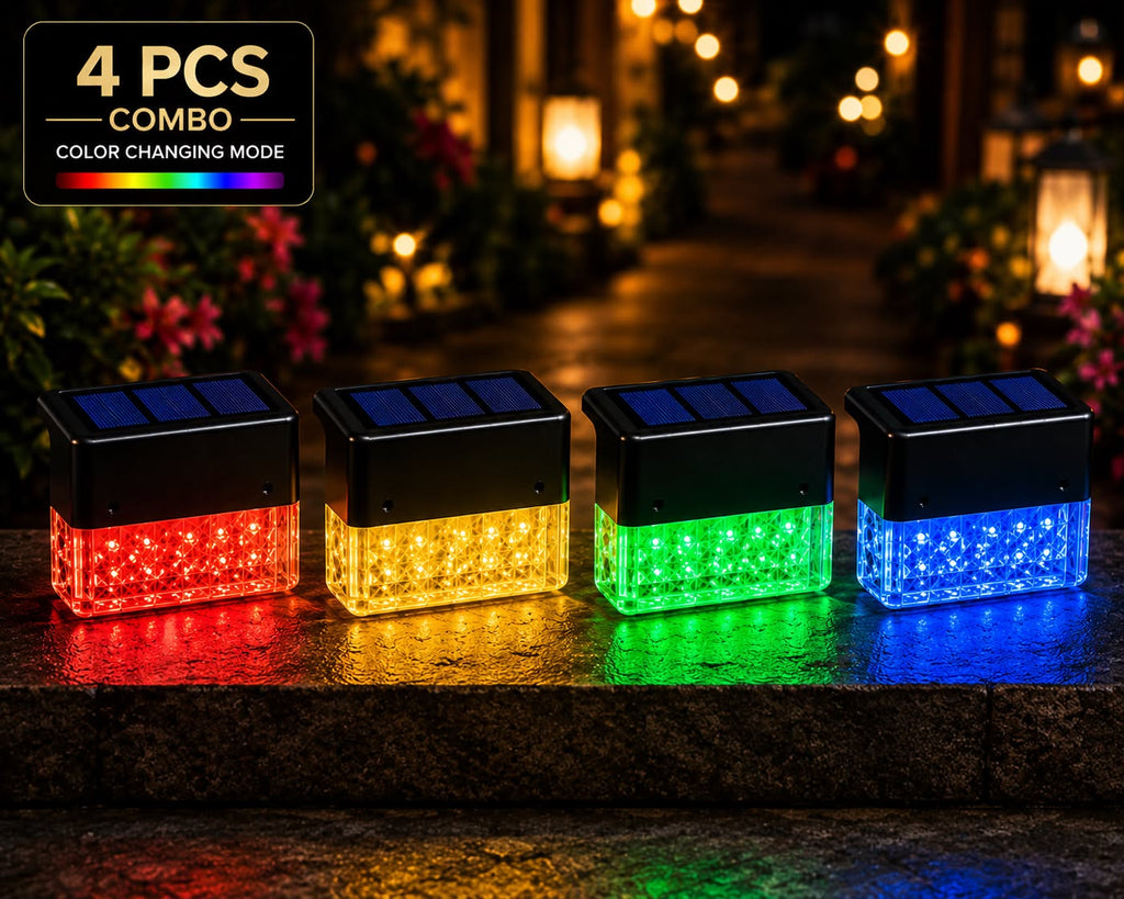 Solar RGB Fence & Step Light – Waterproof Outdoor LED